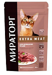  Extra Meat Корм сухой для домашних кошек Говядина 190гр